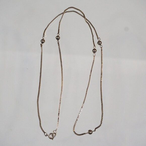 Sterling Silver 5.66 gr Chain Necklace 24" L - Picture 3 of 7